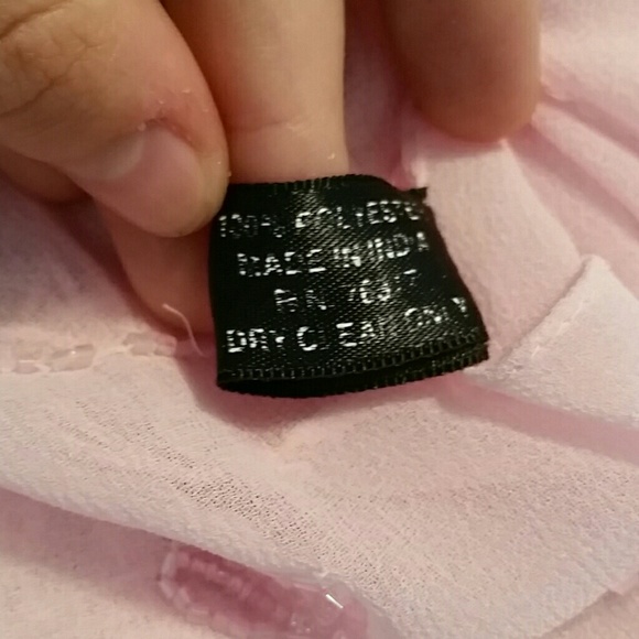 ❌Pink Sheer Scarf Beaded Detail❌ - Picture 6 of 6